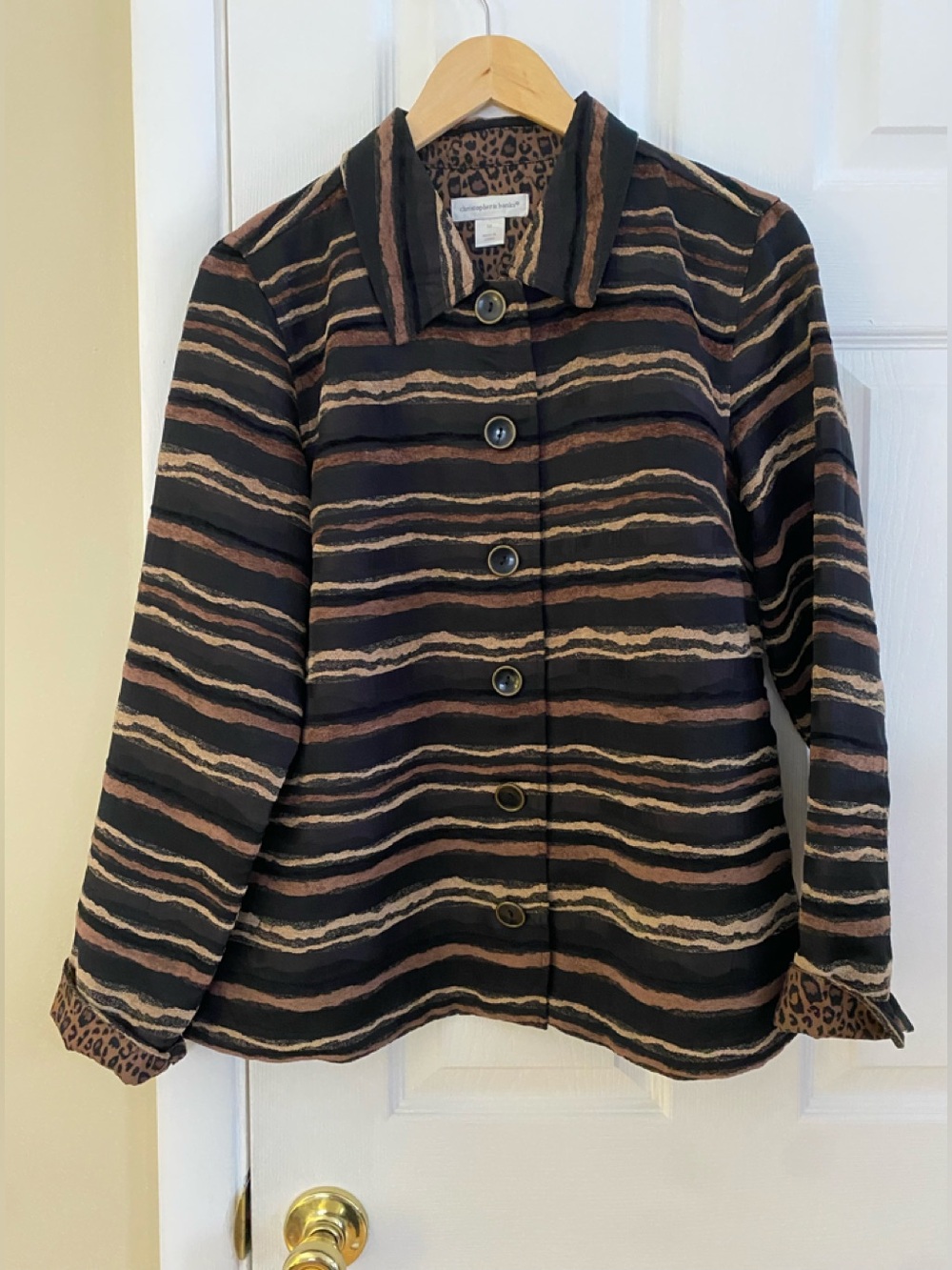 Christopher & Banks Jacket (M) with JM Blouse (L) - Picture 2 of 14